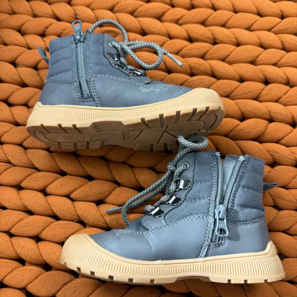 Cat Jack Gray Fox Combat Sneaker Boots Gray High Top Toddle Little Kid 9 Boys